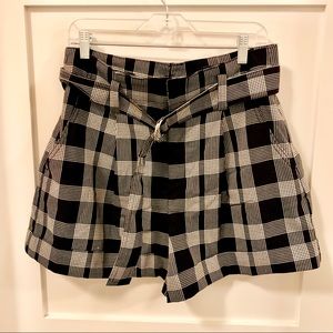 GAP Plaid Casual Belted Shorts